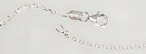 Серебряная цепочка Якорное 1.2 мм , алмазная обработка граней #2400094, Серебро	925°, длина: 55 см, 3.4 гр. image 2