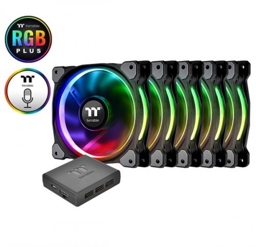 Thermaltake Riing 14 RGB Plus TT Premium Edition 5 Pack (5x140mm, 500-1400 RPM) image 1