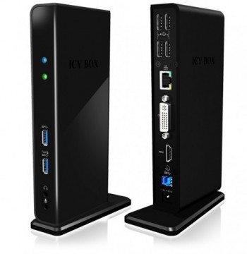 Icybox IB-DK2241AC USB,HDMI,LAN,DVI-I,Mic