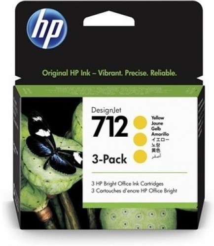 Hp Inc. Ink 712 3-Pack 29ml Yellow 3ED79A image 1