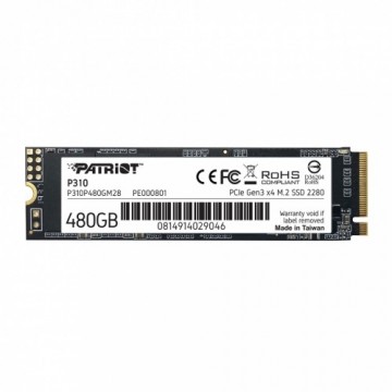 Patriot SSD drive P310 480GB M.2 2280 1700/1500 PCIe NVMe Gen3 x 4