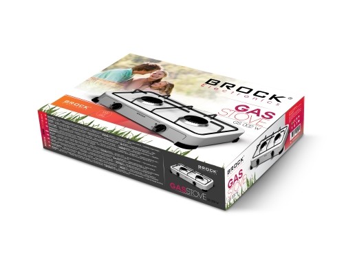 Brock Electronics BROCK Двухкомфорочная газовая плита GS 002 W image 2