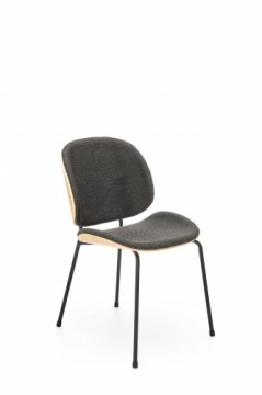 Halmar K467 chair natural oak / dark grey