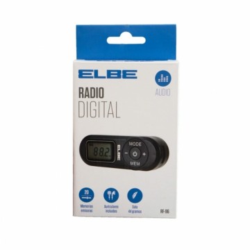 Portatīvais Digitālais Radio ELBE RF96 Melns FM Mini