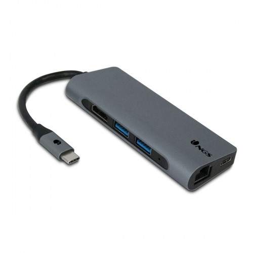 7-Port USB Hub NGS WONDER DOCK 7 HDMI USB C 4K 5 Gbps Pelēks image 1
