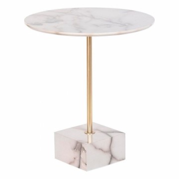 Mazs galdiņš DKD Home Decor Marmors Tērauds Sveķi (45 x 45 x 50 cm)