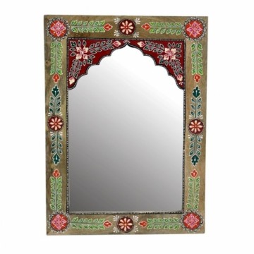 Sienas spogulis DKD Home Decor Ziedu Daudzkrāsains Koks MDF (41 x 2 x 56 cm)