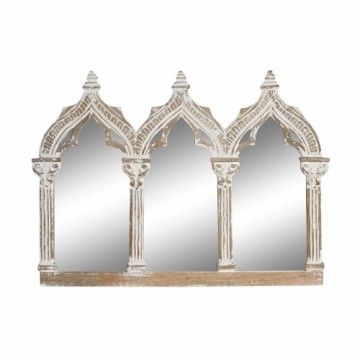 Sienas spogulis DKD Home Decor Balts Mango koks (76 x 3,8 x 55,8 cm)