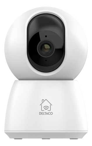 WiFi kamera DELTACO SMART HOME su motorizuota panorama ir pakreipimu, 2 krypčių garsas, 2 MP, IR naktinis matymas, ONVIF, balta / SH-IPC06 image 2