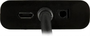 DELTACO HDMI - VGA ir audio adapteris, 19 pin-15 pin-3.5mm, 1080p, 0.2m, juodas / HDMI-VGA7-K