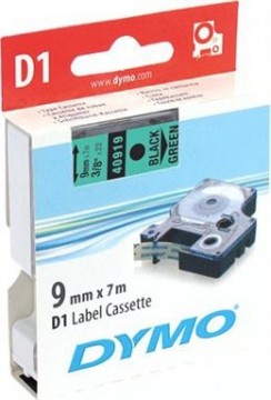 Juostelė DYMO D1 9mm x 7m, juoda ant žalio / S0720740 40919