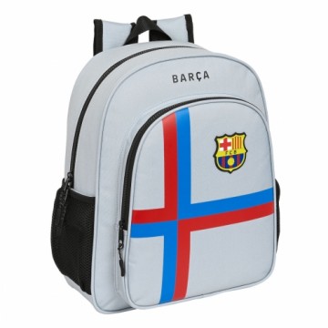 Школьный рюкзак F.C. Barcelona Серый (32 x 38 x 12 cm)