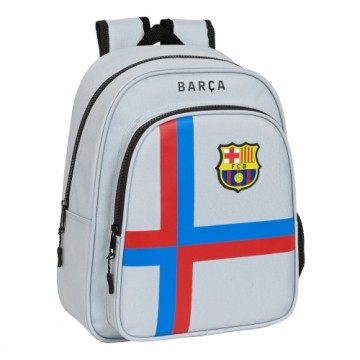Школьный рюкзак F.C. Barcelona Серый (27 x 33 x 10 cm)