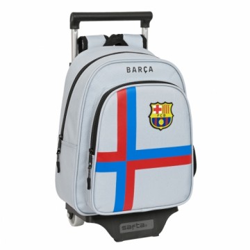 Школьный рюкзак с колесиками F.C. Barcelona Серый (27 x 33 x 10 cm)