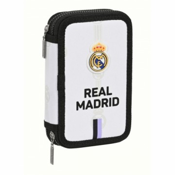 Double zīmuļu futrālis Real Madrid C.F. Melns Balts (28 pcs)