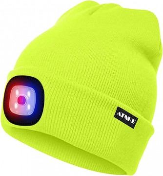 One size silta cepure ar LED gaismu ar 2 gaismas režīmiem (green)