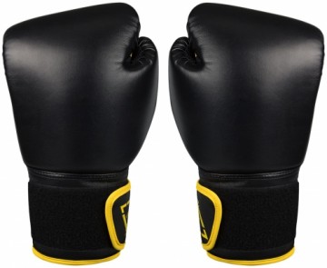 Boxing gloves AVENTO 41BM 8oz black PU leather