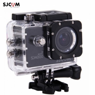 SJCam SJ4000 Wi-Fi Ūdendroša 30m Sporta Kamera 12MP 170 grādi 1080p HD 30fps 2.0" LCD Ekrāns Melna