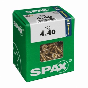 Screw Box SPAX Yellox Koks Plakana galva 125 Daudzums (4 x 40 mm)