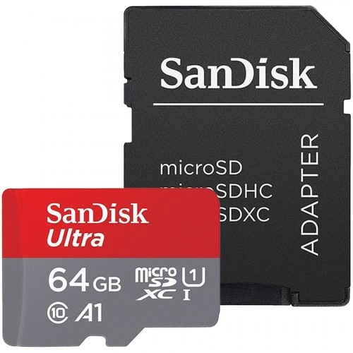 SANDISK 64GB Ultra MicroSD UHS-I Card , MicroSD karte ar Adapteri image 1