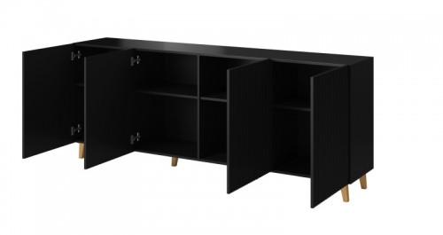 Halmar PAFOS chest of drawers 200 4D black/black image 3