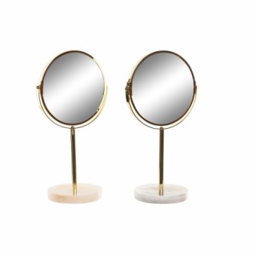 Зеркало DKD Home Decor Серый Бежевый Позолоченный Металл Белый Смола Светло-серый (18 x 13 x 35 cm) (2 штук)