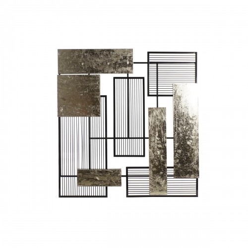Настенный декор DKD Home Decor Абстракция Чёрный Позолоченный Металл современный (89 x 4,5 x 97 cm) image 1