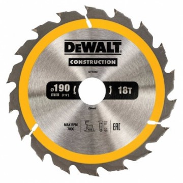 Dewalt (i) DW Griešanas disks kokam 190x30mm 18T (AC)