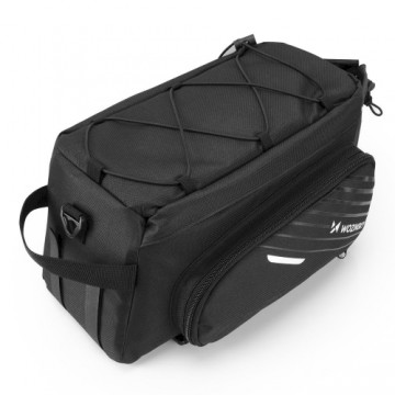 Wozinsky Bicycle Bike Pannier Bag Rear Trunk Bag with Shoulder Strap 9L black (WBB22BK)