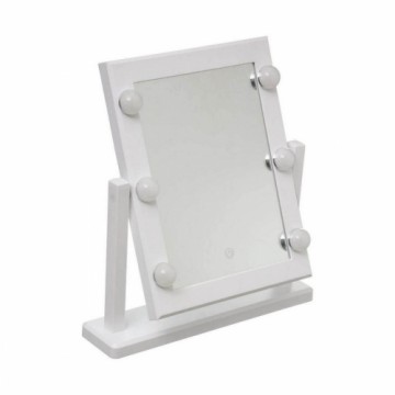 Тактильное Светодиодное Настольное Зеркало 5five Hollywood Белый 37 x 9 x 40,5 cm