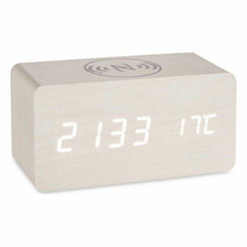 Gift Decor Digitāls Galda Pulkstenis Balts PVC Koks MDF (15 x 7,5 x 7 cm)
