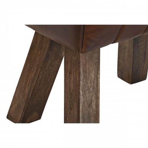 Вспомогательная мебель DKD Home Decor Деревянный Коричневый Кожа (40 x 32 x 53 cm) image 3