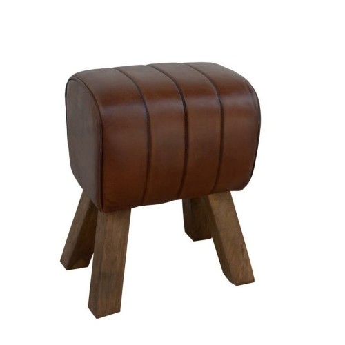 Вспомогательная мебель DKD Home Decor Деревянный Коричневый Кожа (40 x 32 x 53 cm) image 5