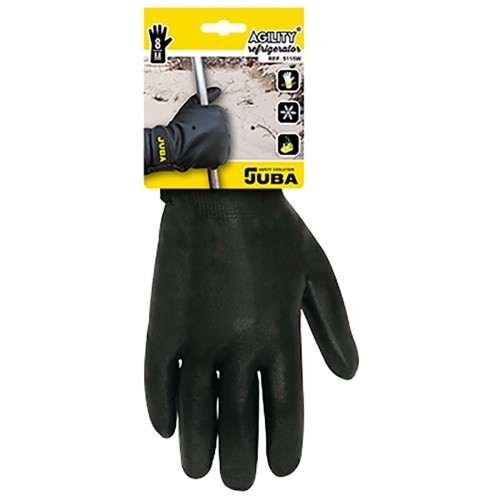Рабочие перчатки JUBA Подкладка из флиса нитрил Холодный Чёрный image 1