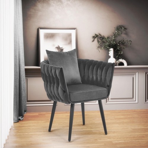 Halmar AVATAR 2 leisure armchair grey/ black image 3
