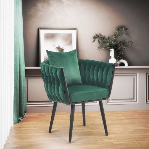 Halmar AVATAR 2 leisure armchair dark green/ black image 1