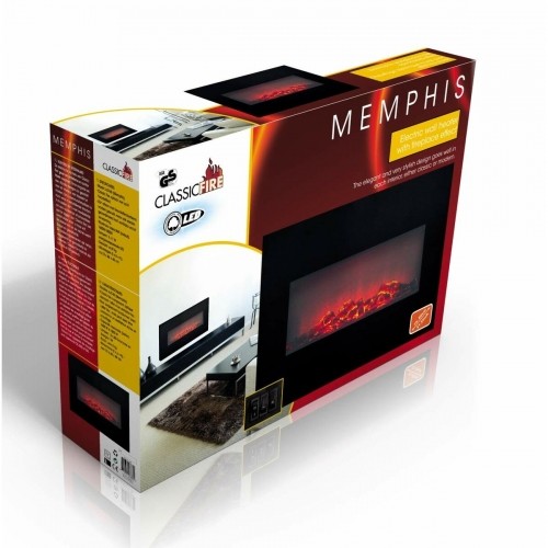 Dekoratīvs Elektrisks Skursteņa Aizsargs Classic Fire Memphis Melns 1800 W image 4