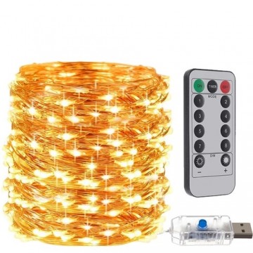 Malatec USB Christmas lights - wires 300 LED warm white (15578-0)