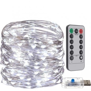 Malatec USB Christmas tree lights - 300 LED wires, cold white (15577-0)