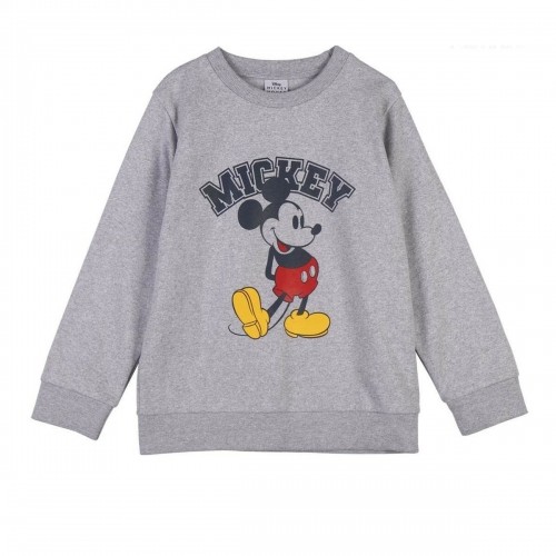 Bērnu Sporta Krekls bez Kapuča Mickey Mouse Pelēks image 1