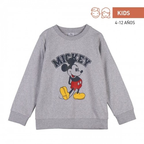 Bērnu Sporta Krekls bez Kapuča Mickey Mouse Pelēks image 3