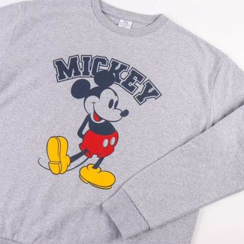 Unisex Sporta Krekls bez Kapuča Mickey Mouse Pelēks image 5