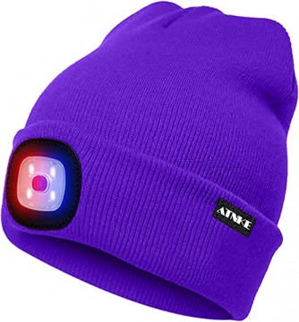 Cepure ar LED gaismu ar 2 gaismas režīmiem (violet)