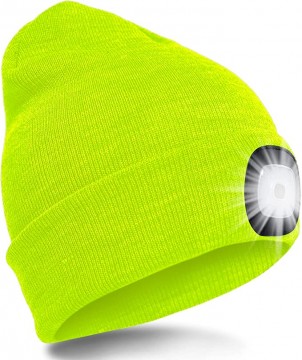 Cepure ar LED gaismu ar 3 spilgtuma līmeņiem (green)