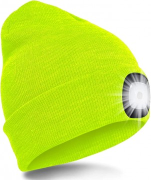 Cepure ar LED gaismu ar 3 spilgtuma līmeņiem (green)