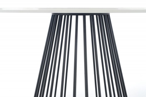 Halmar BRODWAY table, color: top - white marble, legs - black image 3