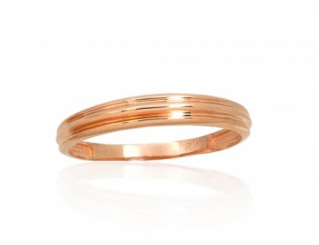 Золотое кольцо #1101107(Au-R), Красное Золото	585°, Размер: 16, 0.95 гр.