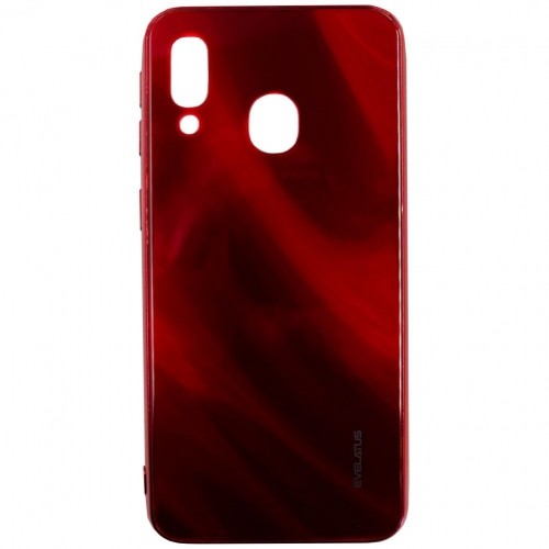 Evelatus  
       Samsung  
       Galaxy A40 Water Ripple Full Color Electroplating Tempered Glass Case 
     Red image 1