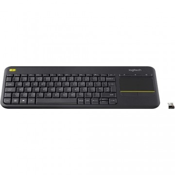 Клавиатура Logitech K400 Plus Bluetooth Чёрный Беспроводный Touchpad AZERTY TV
