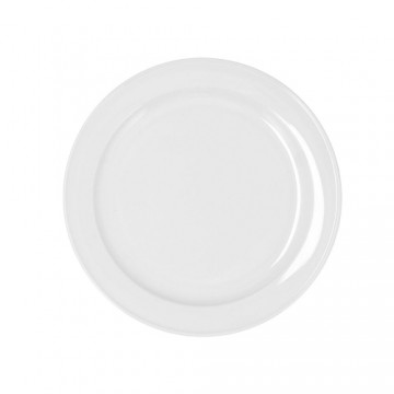 Плоская тарелка Bidasoa Glacial Керамика Белый (24 cm) (Pack 6x)